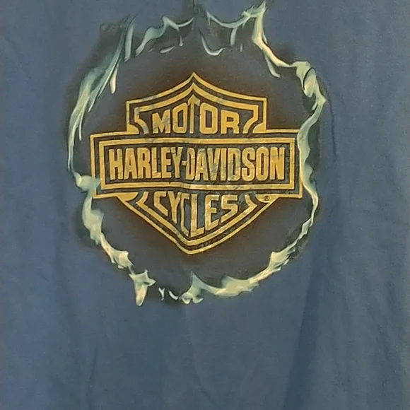 Vintage Harley Davidson t shirt size M single stich blue - Picture 4 of 7